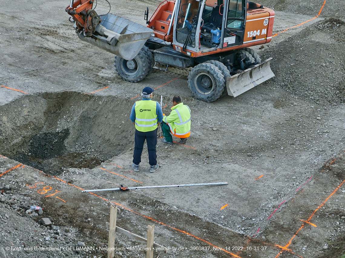 14.11.2022 - Baustelle an der Quiddestraße Haus für Kinder in Neuperlach